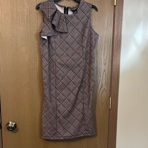 Liz Claiborne Black and White Plaid Mini Dress